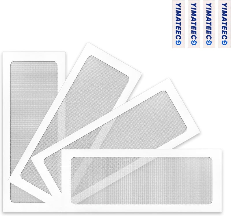 YIMATEECO Dust Filter PC 360mm x 120 mm Magnetic Fan Dust Mesh for Computer Cooler/PSU/Routers, PVC 50 Mesh PC Case Screen Dustproof Vent Filter Cover Fan Grills (PVC, 120 * 360mm, 4pcs, White) - Image 1